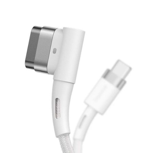 Угловой кабель Baseus Zinc Magnetic Series L-Shaped USB-C to MagSafe 1 2m White (CATXC-W02)