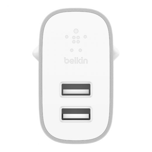 Мережевий зарядний пристрій Belkin Home Charger 24W DUAL USB 4.8A, Silver (F7U049VFSLV)