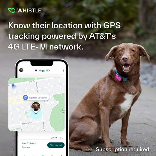 Трекер для собак Whistle Ultimate Dog GPS Tracker Plus Dog Health & Fitness Monitor Magenta