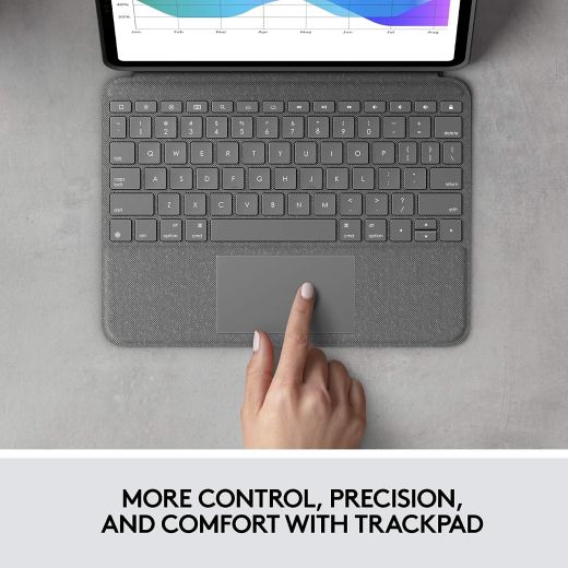 Чохол з клавіатурою Logitech Folio Touch Keyboard Case with Trackpad Graphite для iPad Pro 11" (2020 | 2021 | 2022) (920-009743)