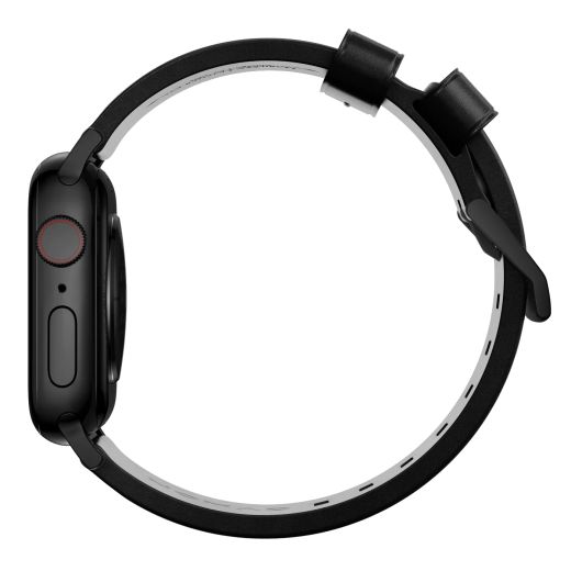 Шкіряний ремінець Nomad Modern Band Horween Leather Black / Black Hardware для Apple Watch 49мм | 45мм | 44мм