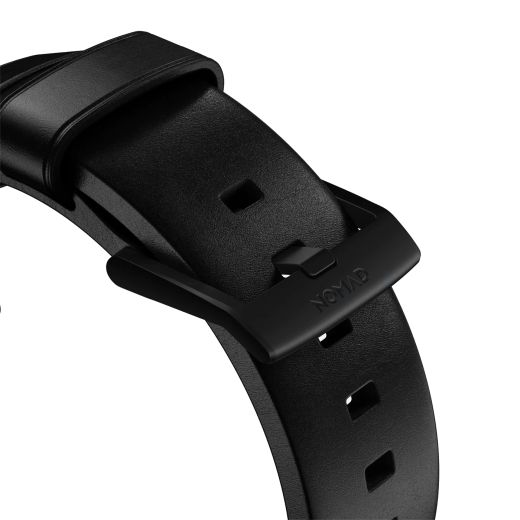 Шкіряний ремінець Nomad Modern Band Horween Leather Black / Black Hardware для Apple Watch 49мм | 45мм | 44мм