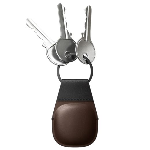Шкіряний чохол-підвіска Nomad Leather Keychain Rustic Brown для AirTag