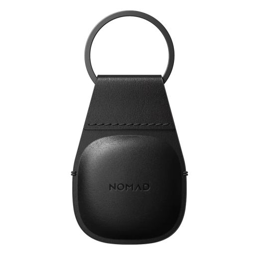 Кожаный чехол-подвеска Nomad Leather Keychain Black для AirTag