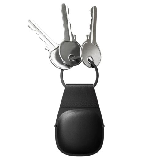 Кожаный чехол-подвеска Nomad Leather Keychain Black для AirTag