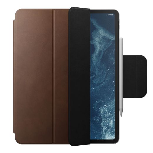 Шкіряний чохол-книжка Nomad Leather Folio Plus Brown для iPad Pro 12.9" M1 | M2 Chip (2021 | 2022)