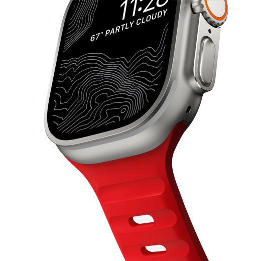 Силиконовый ремешок Nomad Sport Band Night Watch Red для Apple Watch 49мм | 45мм | 44мм (Limited Edition)