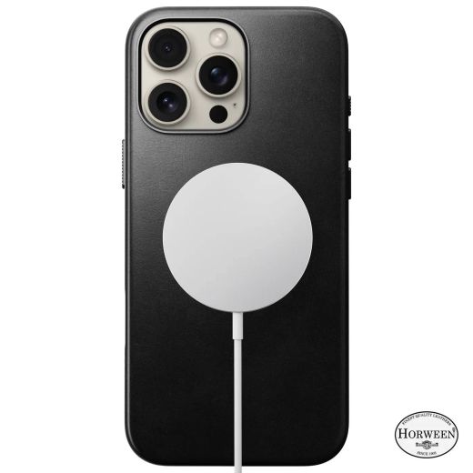 Кожаный чехол Nomad Traditional Horween Leather Case Black для iPhone 16 Pro Max (NM01393085)