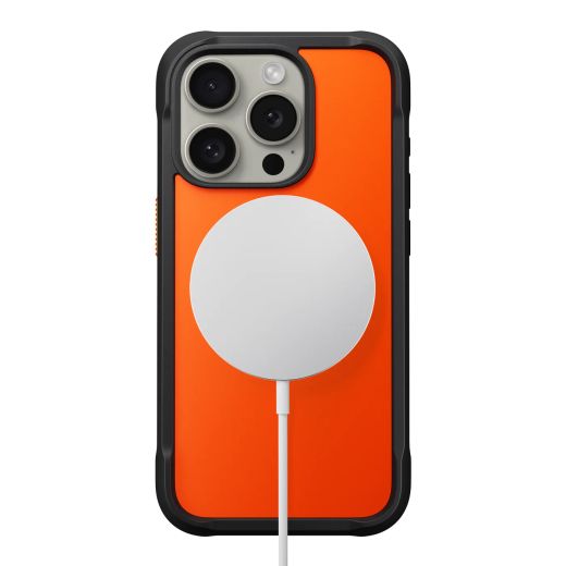 Противоударный чехол Nomad Rugged Case Ultra Orange для iPhone 15 Pro