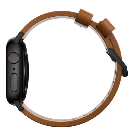 Кожаный ремешок Nomad Modern Band Tan Leather / Black Hardware для Apple Watch 49мм | 45мм | 44мм