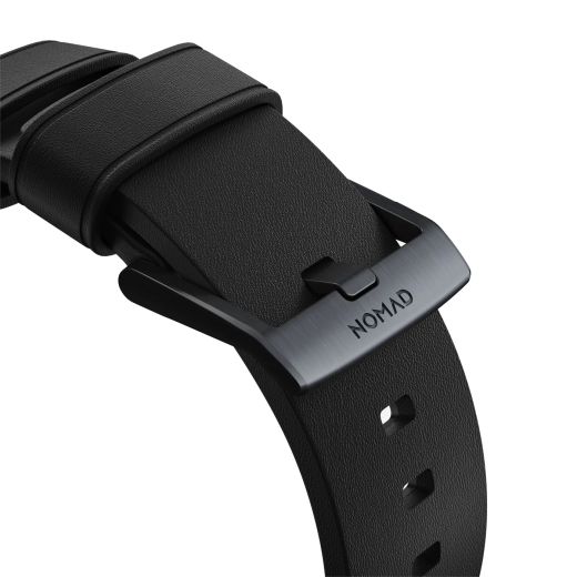 Шкіряний ремінець Nomad Active Band Pro Leather Black / Black Hardware для Apple Watch 49мм | 45мм | 44мм