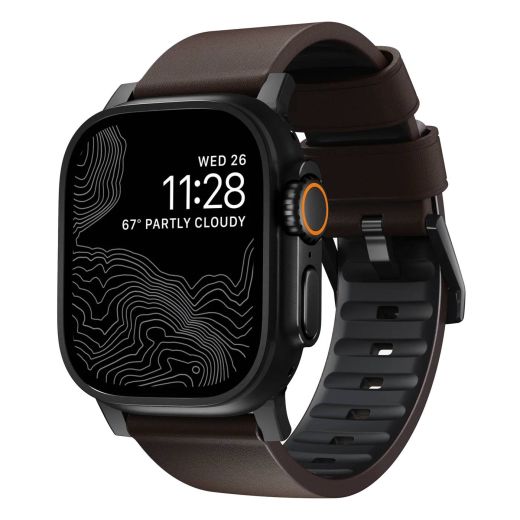 Кожаный ремешок  Nomad Active Band Pro Classic Brown Leather / Black Hardware (NM1A4MBNW0) для Apple Watch 49мм | 45мм | 44мм