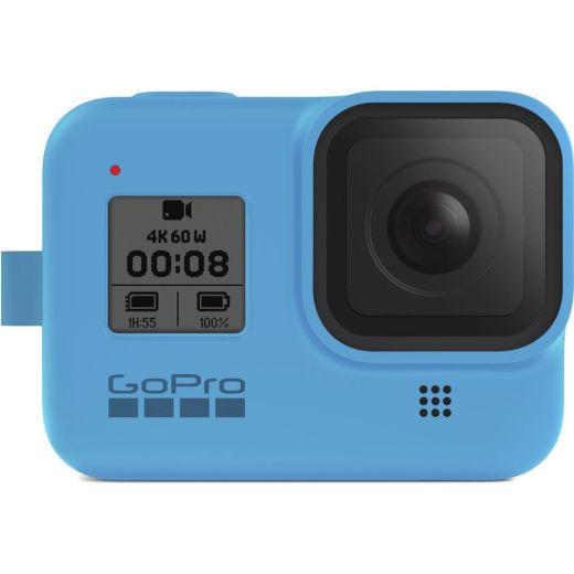 Силиконовый чехол GoPro Sleeve&Lanyard Blue для HERO8 (AJSST-003)
