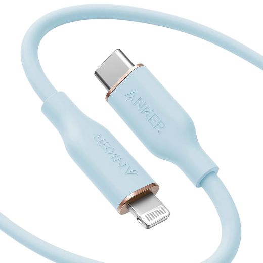 Кабель Anker 641 USB-C to Lightning Cable 1.8m Blue (A8663031)