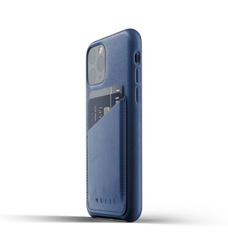 Чохол Mujjo Full Leather Wallet Monaco Blue (MUJJO-CL-002-BL) для iPhone 11 Pro