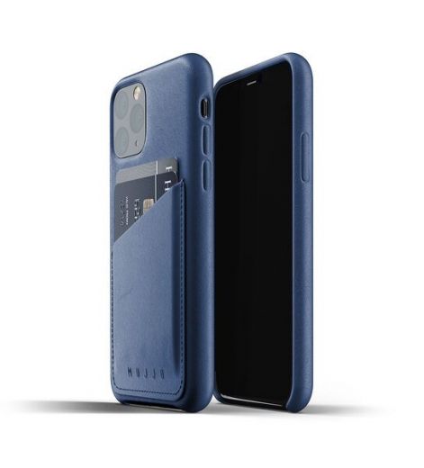 Чохол Mujjo Full Leather Wallet Monaco Blue (MUJJO-CL-002-BL) для iPhone 11 Pro