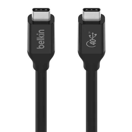 Кабель Belkin USB-C to USB-C 0.8 метра Black (INZ001BT0.8MBK)