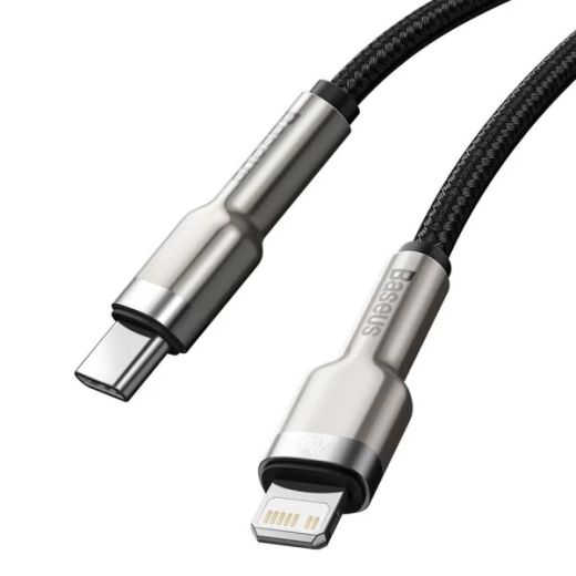 Кабель Baseus Cafule Series Metal Data Cable Type-C to iP PD 20W 2m Black (CATLJK-B01)