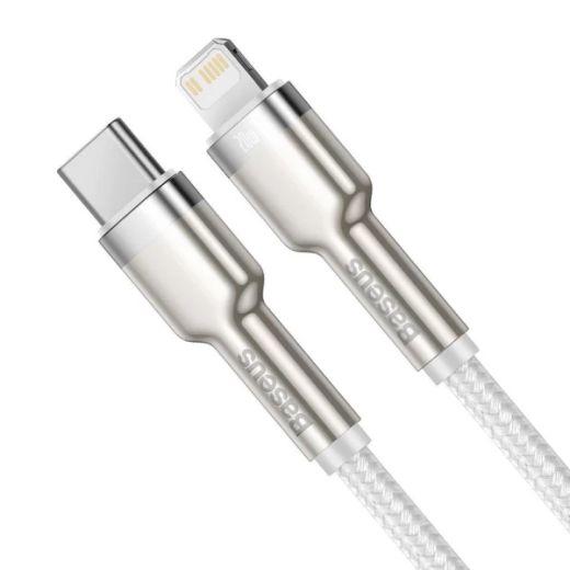 Кабель Baseus Cafule Series Metal Data Cable Type-C to iP PD 20W 2m White (CATLJK-B02)