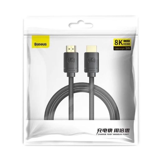 Кабель Baseus High Definition Series HDMI 8K to HDMI 8K Adapter Cable 1m Black (CAKGQ-J01)