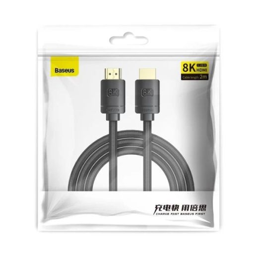 Кабель Baseus High Definition Series HDMI 8K to HDMI 8K Adapter Cable 2m Black (CAKGQ-K01)
