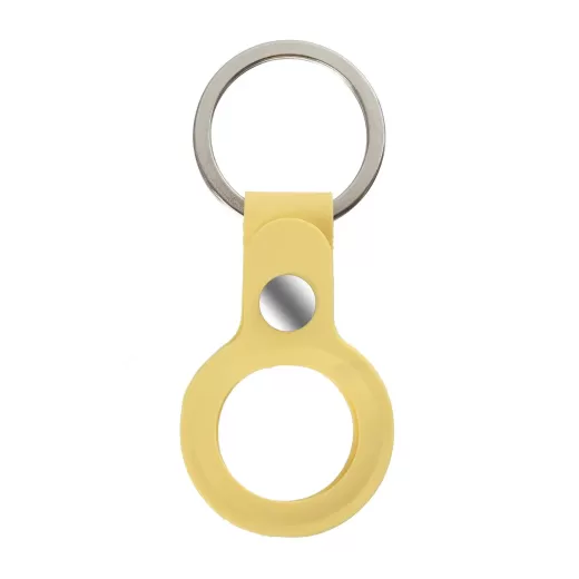 Силиконовый чехол CasePro Silicone Ring with Button Yellow для Apple AirTags