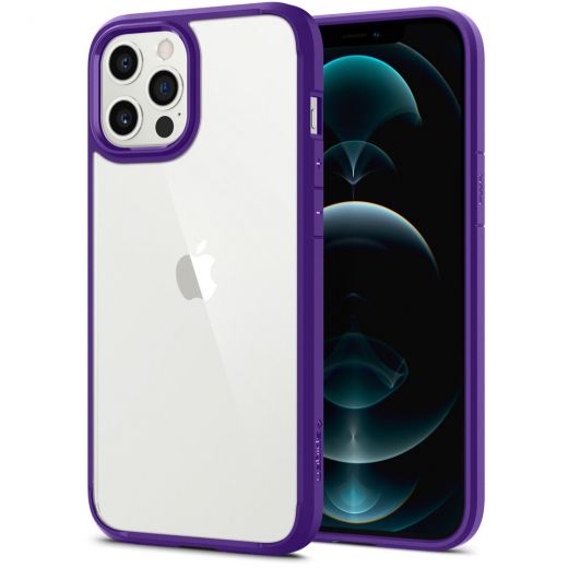 Чохол Spigen Crystal Hybrid Hydrangea Purple для iPhone 12 Pro Max (ACS01478)