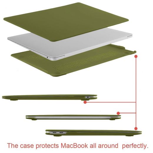 Накладка MOSISO Plastic Hard Case Shell & Keyboard Skin Capulet Olive для MacBook Air 13" (2018)