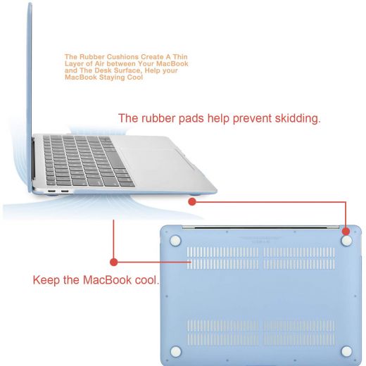 Накладка MOSISO Plastic Hard Case Shell & Keyboard Skin Airy Blue для MacBook Air 13" (2018)