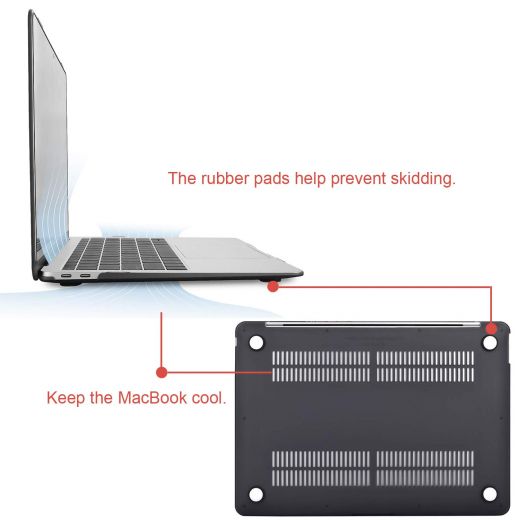Накладка MOSISO Plastic Hard Case Shell & Keyboard Skin Black для MacBook Air 13" (2018)