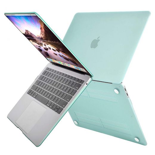 Накладка MOSISO Plastic Hard Case Shell & Keyboard Skin Mint Green для MacBook Air 13" (2018)