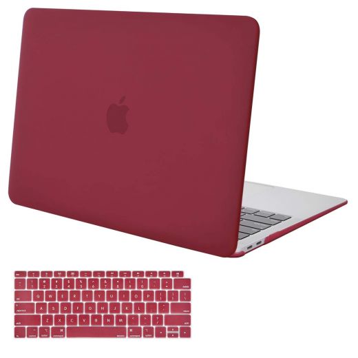 Накладка MOSISO Plastic Hard Case Shell & Keyboard Skin Wine Red для MacBook Air 13" (2018)