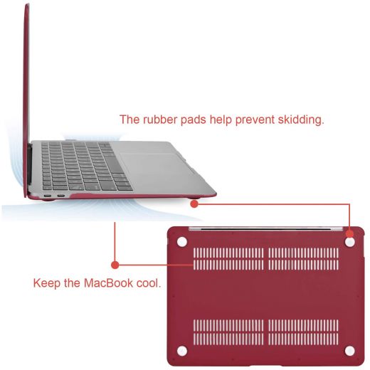 Накладка MOSISO Plastic Hard Case Shell & Keyboard Skin Wine Red для MacBook Air 13" (2018)