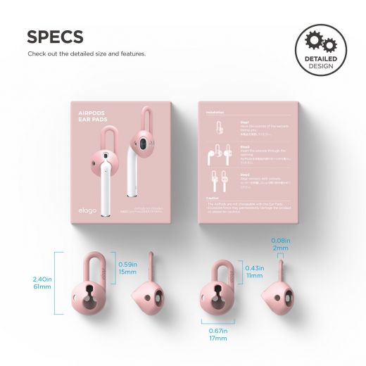 Утримувач Elago EarPads Lovely Pink для Apple AirPods