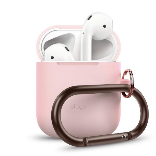 Чехол Elago Hang Lovely Pink з карабином для Apple AirPods