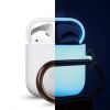 Светящийся силиконовый чехол Elago Hang Nightglow Blue з карабином для Apple AirPods