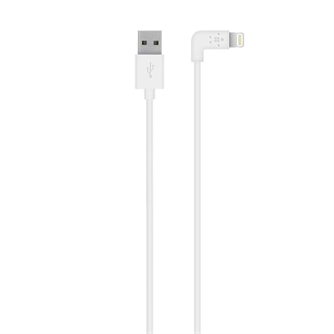 Кабель Belkin MIXIT Lightning to USB (2.4A),Right angle, 1.2m, White