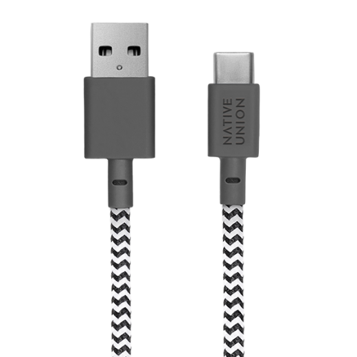 Кабель Native Union Belt Cable USB-A to USB-C Zebra (1.2 m) (BELT-AC-ZEB-NP)