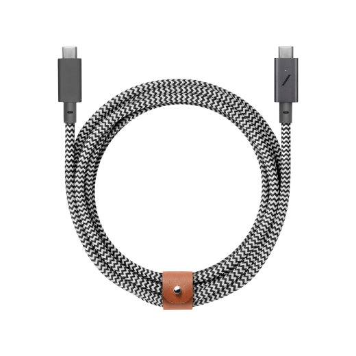 Кабель Native Union Belt Cable USB-C to USB-C Pro  Zebra (2.4 m) (BELT-C-ZEB-PRO-NP)