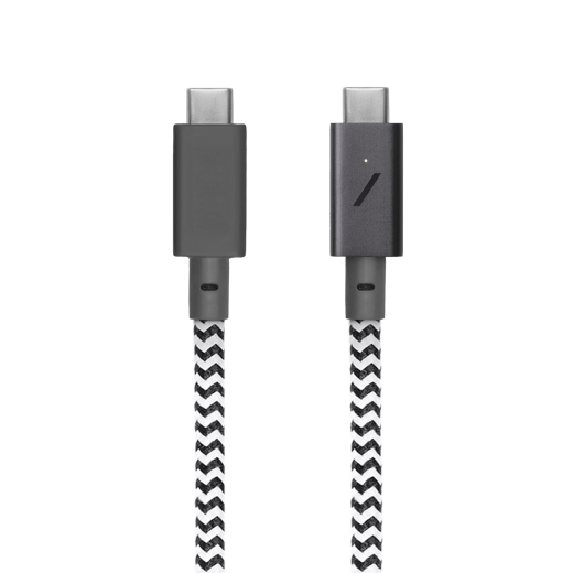 Кабель Native Union Belt Cable USB-C to USB-C Pro  Zebra (2.4 m) (BELT-C-ZEB-PRO-NP)