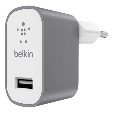 Мережевий зарядний пристрій Belkin USB Mixit Premium (USB 2.4Amp), Gray (F8M731vfGRY)