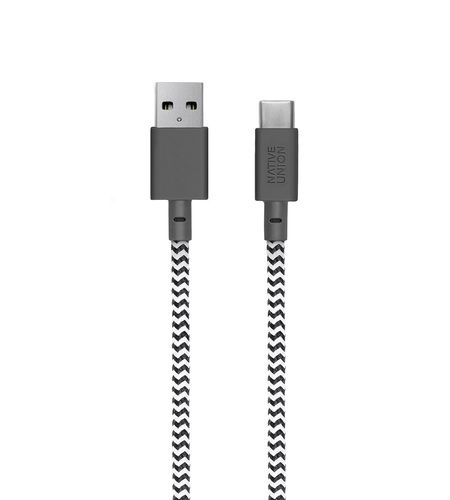 Кабель Native Union Night Cable USB-A to USB-C Zebra (3 m) (NCABLE-KV-AC-ZEB)