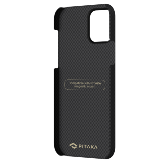 Карбоновий чохол Pitaka MagEZ Case 2 Black/Grey (Plain) для iPhone 13