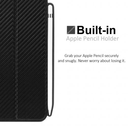 Чехол Khomo Dual Case Cover with Pencil Holder Carbon Fiber для iPad Pro 10.5"/Air 3 (2019)