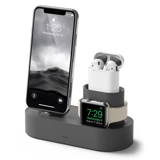 Док-станция Elago Charging Hub Dark Grey для iPhone/Apple Watch/AirPods