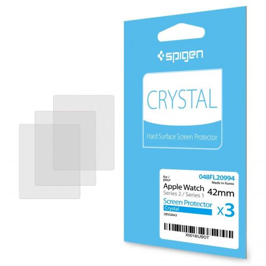 Захисна плівка Spigen Crystal Clear (3 pack) для Apple Watch 42mm Series 1/2/3
