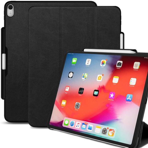 Чохол Khomo Dual Case Cover with Pencil Holder Leather Black для Apple iPad Pro 12.9’ (2018)