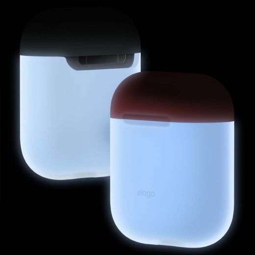 Чехол Elago Silicone Duo Case Nightglow Blue/Italian Rose/Coral Blue (EAPDO-LUBL-IROCBL) для Airpods