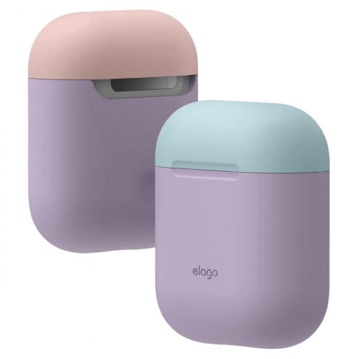 Чохол Elago Silicone Duo Case Lavender/Pastel Blue/Lovely Pink (EAPDO-LV-PBLPK) для Airpods