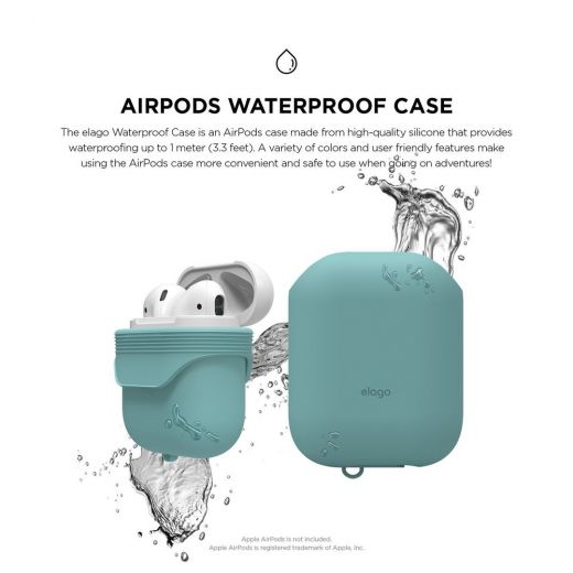 Чехол Elago Waterproof Case Coral Blue (EAPWF-BA-CBL) для Airpods